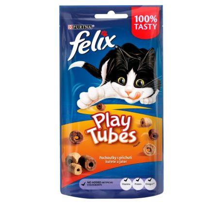 FELIX PLAY TUBES 50g s príchuťou kuraťa a pečene