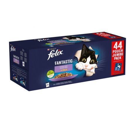 FELIX Fantastic 44x85g hovädzie/ kura/ losos/ tuniak v želé