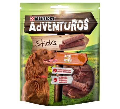 ADVENTUROS Sticks 120 g s príchuťou bizóna