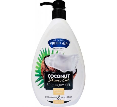 Fresh air sprchový gél s pumpičkou 1l kokos