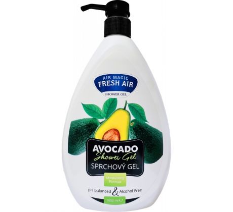 Fresh air sprchový gél s pumpičkou 1l Avokádo