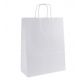Papierová taška biela s papierovým motúzom 1ks - 25x15x29 cm