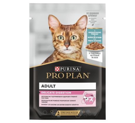 PRO PLAN CAT DELICATE morské ryby v šťave 85 g