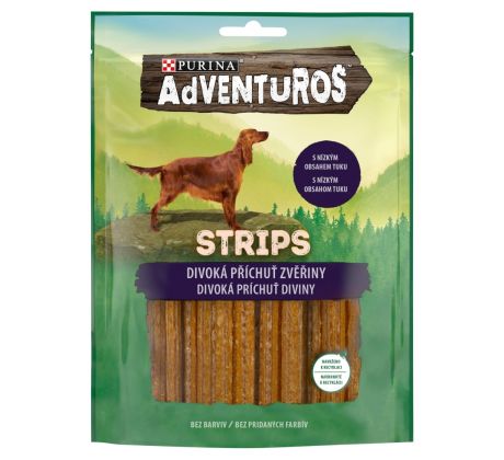 ADVENTUROS Strips 90g s príchuťou zveriny