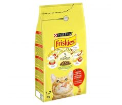 FRISKIES GM 1,7kg s hovädzím, kuraťom a pridanou zeleninou