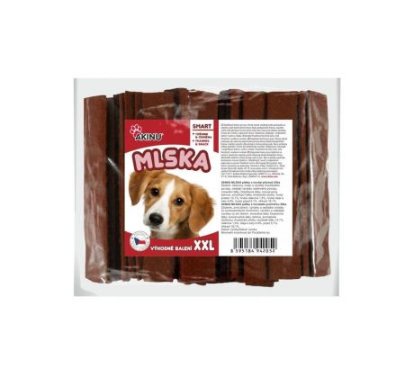 Akinu MĽSKA Hovädzie plátky maškrty pre psov 25 ks
