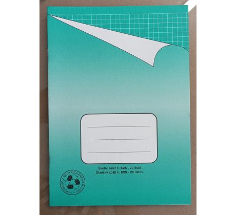 Zošit A5 525 štvorčekový 20 listov