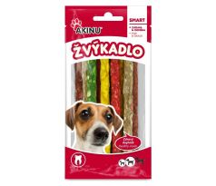 Akinu Tyčinky pamlsok pre psy viacfarebné žuvacie 12,5 cm 9 ks