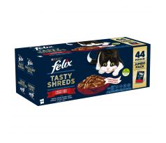 FELIX Tasty Shreds Multipack 3x(44x80g) s kuraťom/hovädzím/kačicou/morkou v šťave