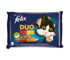 FELIX Fantastic DUO Multipack 4x85g kura a obličky/ hovädzie a hydina/ morka a pečeň/ jahňacie a teľacie