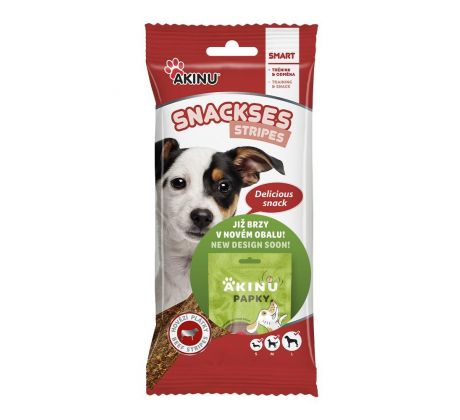 Akinu SNACKSES Hovädzie plátky maškrty pre psov 12ks