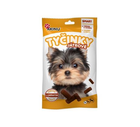 Akinu Pečeňové tyčinky s L-karnitínom maškrta pre psov 60 g