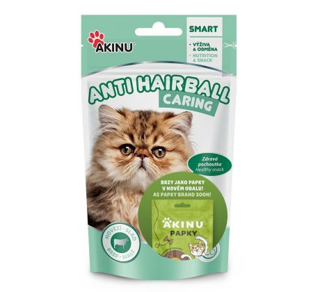 Akinu ANTIHAIRBALL Hovädzí pamlsok pre mačky 50g